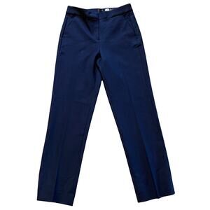 J. Crew Carreman Wide Leg Trouser  Blue  Polyester/Viscose/Elastane.  Size 8Tall